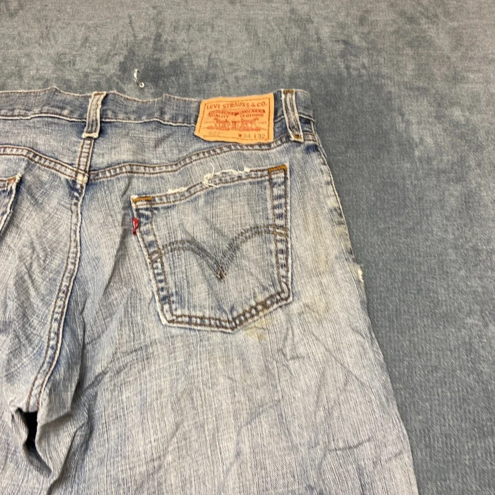 Levi's 527 Jeans Mens 34x32 Blue Denim Slim Fit Low Rise Zip Fly Bootcut Leg